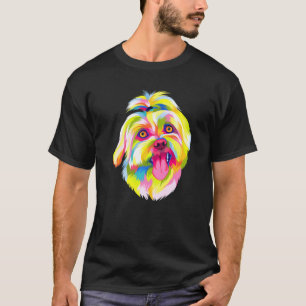 Camiseta Pop Art Maltês - Polpa Mágica Homens Mulheres Ca