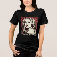 Camiseta Pop Art Menos Drama Mais Karma Cool Girl