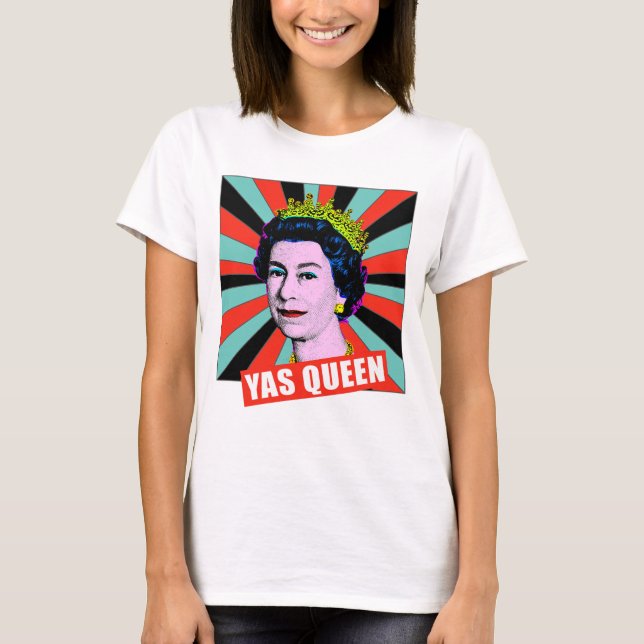 Camiseta Pop art Moderno diversão HM Queen (Frente)