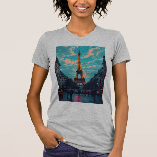 Camiseta Pop Art Paris - Vibrante paisagem digital