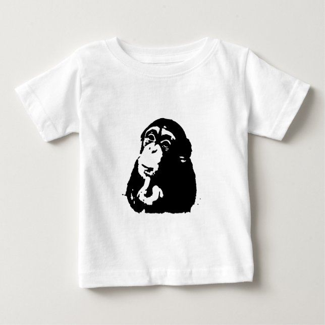 Camiseta Pop Art Pensando Chimpanzé (Frente)