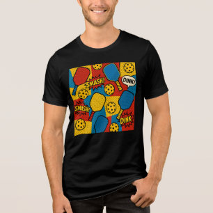 Camiseta Pop Art Pickleball - Design de Estilo Comic Retroa