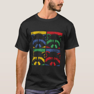 Camiseta Pop Art Raccoon