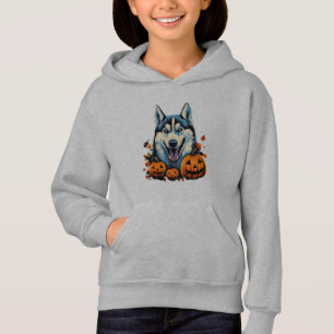 Camiseta Pop Art Sorridente Cachorro Rouco com Pumpkins Hal