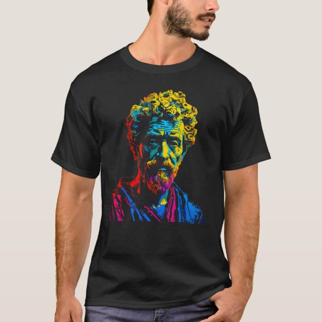 Camiseta Pop Art Stoic Marcus Aurelius Stoicismo (Frente)