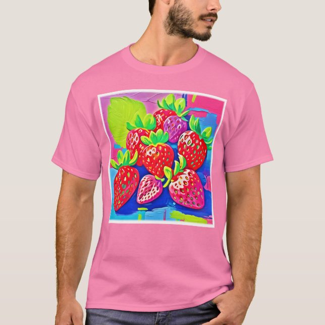 Camiseta Pop Art Strawberry (Frente)