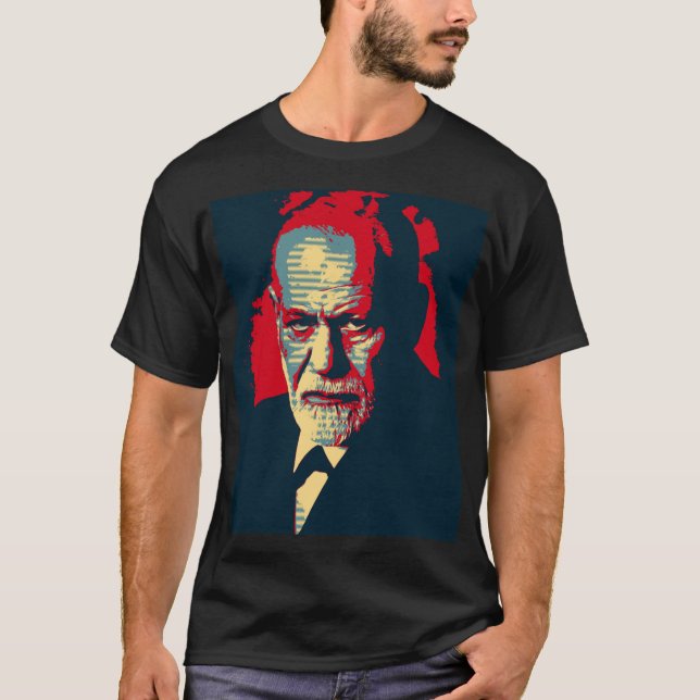 Camiseta Pop Art version of a classic portrait of Freud (Frente)