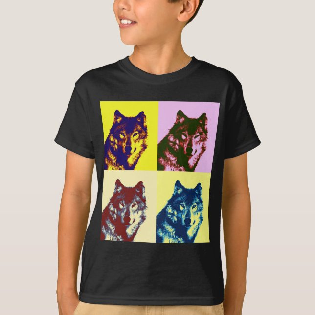 Camiseta Pop Art Wolf (Frente)