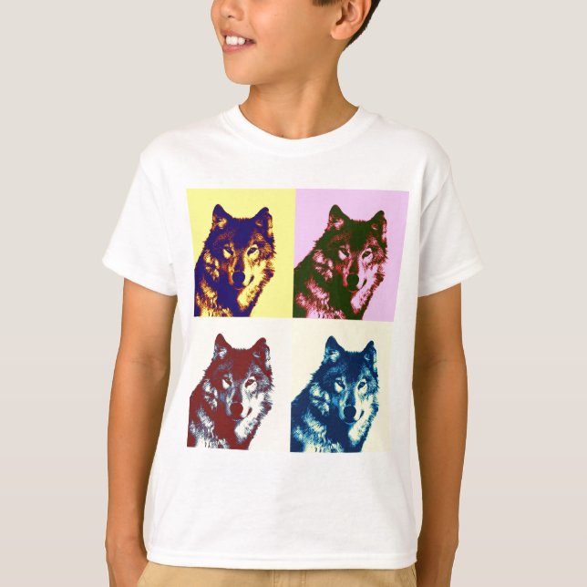 Camiseta Pop Art Wolf (Frente)
