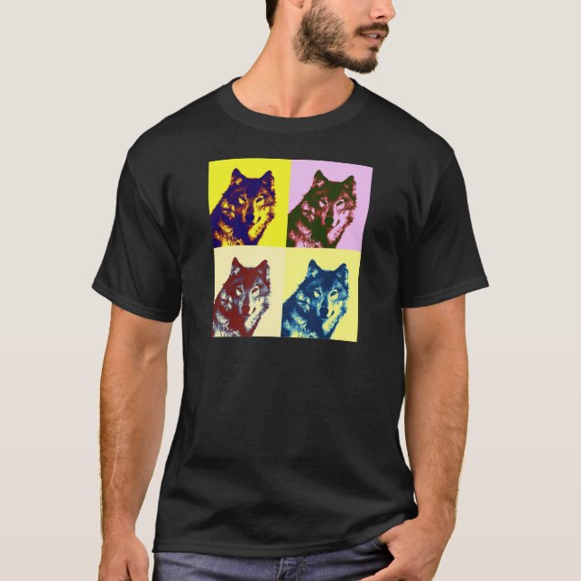 Camiseta Pop Art Wolf (Frente)