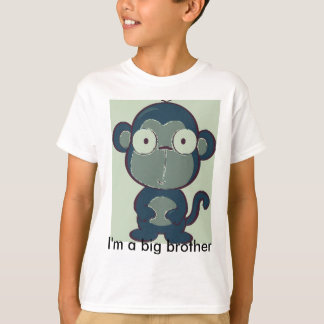 Camiseta Pop-arte-macaco-Overbite, eu sou um big brother