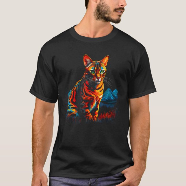 Camiseta Pop Bengal Cat (Frente)