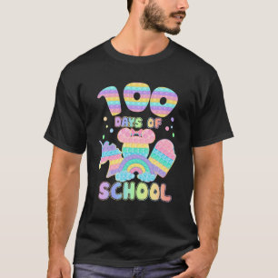 Camiseta Pop Bonita, O Ti Encontra-Se Feliz 100 Dias De Ens