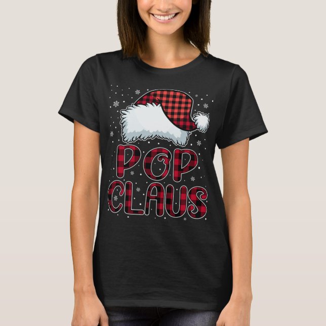 Camiseta Pop Claus Feliz Natal Papais noeis Vermelhos Xadre (Frente)