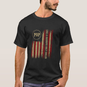 Camiseta POP como um vovô SOMENTE Dia de os pais engraçado