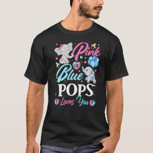 Camiseta Pop Cor-de-Rosa Azul Elefante Te Ama A Revelação D