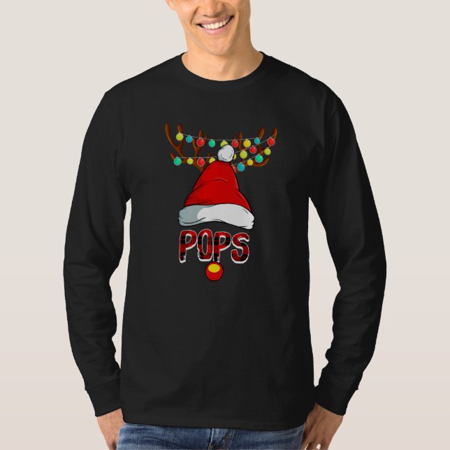 Camiseta Pop Correspondentes à Família de Natal Reinde (Frente)