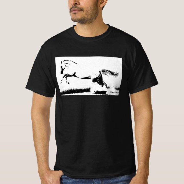 Camiseta Pop Curvet Horse Modelo Mens Trendy Modern (Frente)
