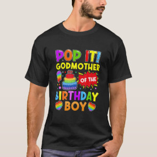 Camiseta Pop Da Madrinha Do Aniversário, Crianças Fidget 