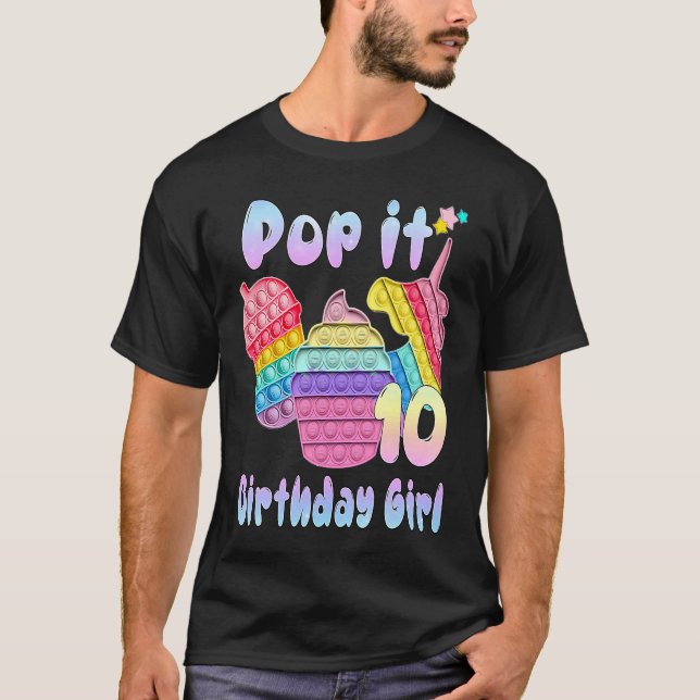 Camiseta Pop de 10 aniversariante (Frente)