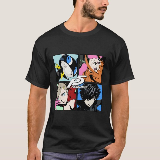 Camiseta Pop de 5 caracteres Persona (Frente)