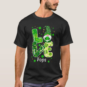 Camiseta Pop de amor Gnome Lover Leopard Shamrock Rua Patri