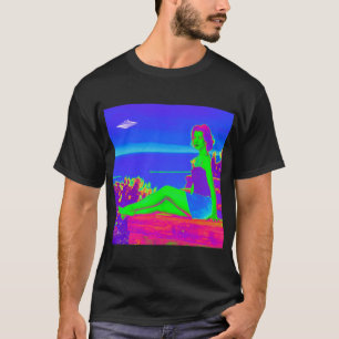Camiseta Pop de Arte de Invasão de alienígena
