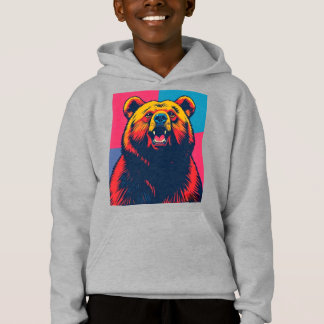 Camiseta Pop de Arte do Urso Grizzly