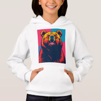 Camiseta Pop de Arte do Urso Grizzly