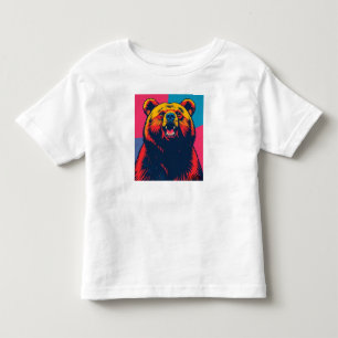 Camiseta Pop de Arte do Urso Grizzly