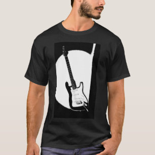Camiseta Pop de Arte Moderna com Tendência de Guitarra Elét