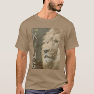 Camiseta Pop de Arte Moderna Elegante Modelo de Leão