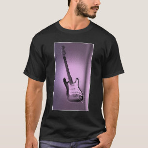 Camiseta Pop de Arte Moderna Personalizada Modelo de Violão