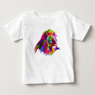 Camiseta Pop de Arte Prismática de Leão-62502