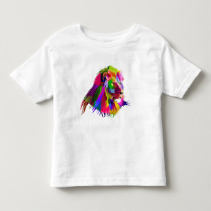 Camiseta Pop de Arte Prismática de Leão-62502