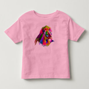 Camiseta Pop de Arte Prismática de Leão-62502
