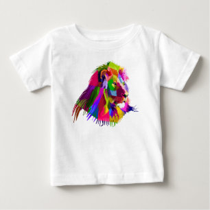 Camiseta Pop de Arte Prismática de Leão-62502