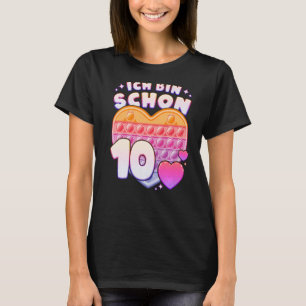 Camiseta Pop de brinquedo Fidget coração para garotas no 10