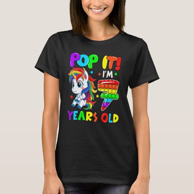 Camiseta Pop de Brinquedos bonitos do Unicorn Fidget Eu ten (Frente)