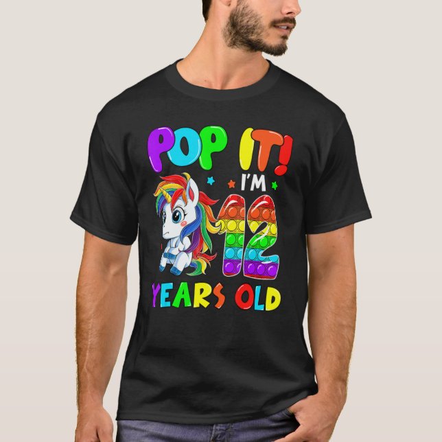 Camiseta Pop de Brinquedos de Fidget do Unicórnio Bonito. T (Frente)