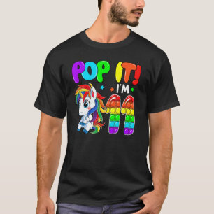 Camiseta Pop de Brinquedos de Fidget do Unicórnio Bonito. T