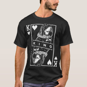 Camiseta Pop de Cachorro Negro e Tan Coonhound King Of Hear