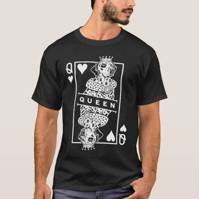 Camiseta Pop de Cão da Rainha dos Corações Dalmácia (Frente)