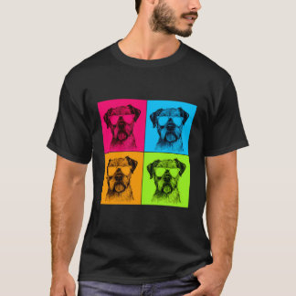 Camiseta Pop de Design de de Arte do Cão de Borda Col Col.