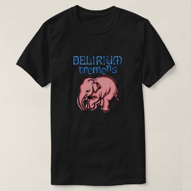 Camiseta Pop de Elefante Rosa Delirium (Frente do Design)