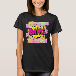 Camiseta Pop de Estilo de Quadrícula Arte Retro Amarelo Cor
