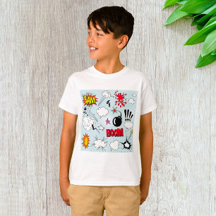 Camiseta Pop de Explosão em Comic Retroativa