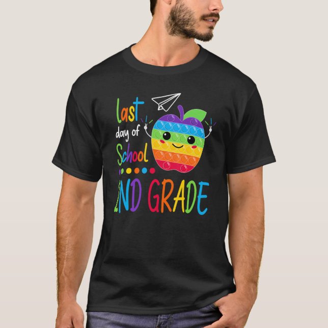 Camiseta Pop De Fidget Para O Último Dia De segundo No Últi (Frente)