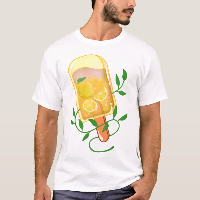 Camiseta Pop de gelo fresco com limão (Frente)