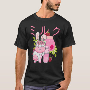 Camiseta Pop de Leite de Morango Japonês